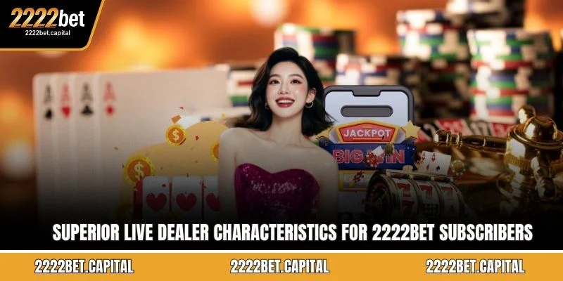 Superior live dealer characteristics for 2222BET subscribers